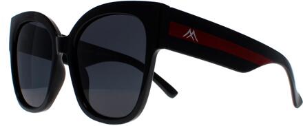 Montana MP73 glanzend zwart rood grijs gepolariseerde zonnebril - maat