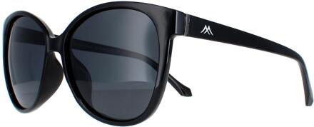 Montana MP74 glanzend zwarte rook gepolariseerde zonnebril