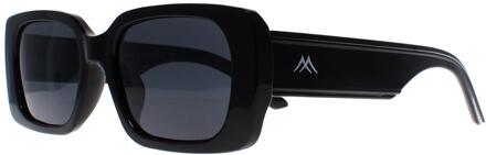 Montana MP76 glanzend zwart grijs gepolariseerde zonnebril - maat