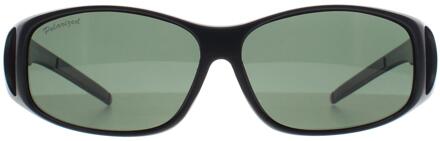 Montana Rechthoek Unisex Mat Zwart G15 Gepolariseerd MFO1 Fit Over Bril Zonnebril - maat
