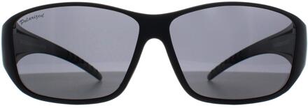 Montana Rechthoek Unisex Mat Zwart Rook Gepolariseerd FO4 Fit Over Bril Zonnebril