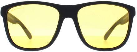Montana Rechthoekige Unisex Zwart Geel Gepolariseerde MP199 Nachtrijzonnebril - maat