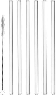 Montana Rietjes glas + borsteltje 23cm transparant