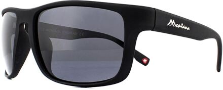 Montana SP314 - sport zonnebril - ronde vorm - zwart rubbertouch