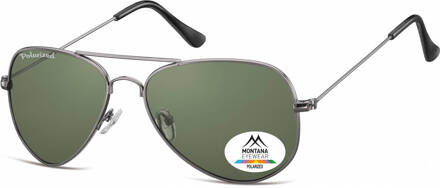 Montana zonnebril unisex Aviator zilver (MP94C) Zilverkleurig