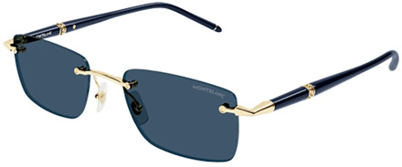 Montblanc Blauwe zonnebril voor heren Montblanc , Blue , Heren - 54 MM