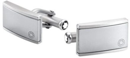 Montblanc manchetknopen, matsteel collection, model 101539, rvs ingelegd met wolfraam