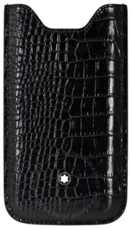 Montblanc meisterstück leather smartphone holder, formaat 7,3 x 13 cm., kleur bruin
