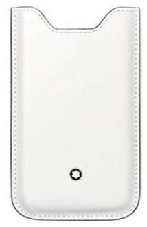 Montblanc meisterstück leather smartphone holder, formaat 7,3 x 13 cm., kleur wit
