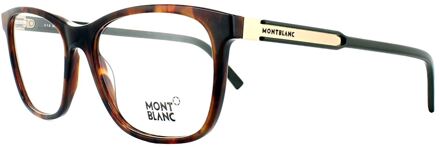 Montblanc Mont Blanc Square Heren Havana Gouden Glazen Bruin