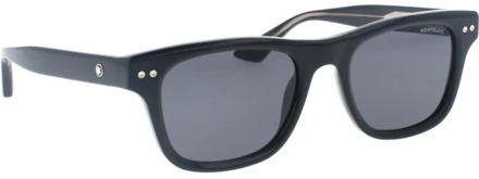 Montblanc Stijlvolle zonnebril voor ultieme bescherming Montblanc , Black , Heren - 53 MM