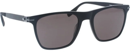Montblanc Stijlvolle zonnebril voor ultieme bescherming Montblanc , Black , Heren - 55 MM