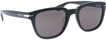 Montblanc Stijlvolle zonnebril voor ultieme zonbescherming Montblanc , Black , Heren - 53 MM