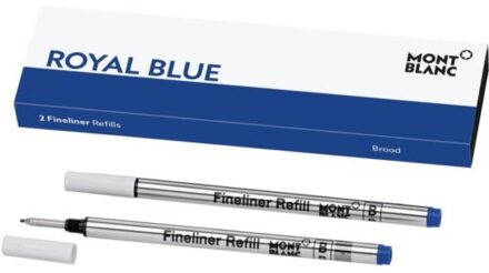 Montblanc vulling voor de fineliner, kleur royal blue (schrijfdikte breed)