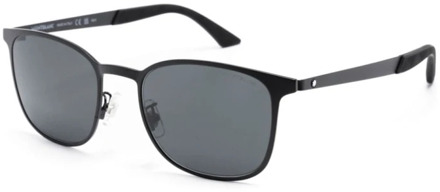 Montblanc Zwarte zonnebril met accessoires Montblanc , Black , Heren - 54 MM
