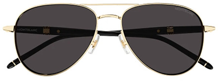 Montblanc Zwarte zonnebril voor heren Montblanc , Black , Heren - 57 MM