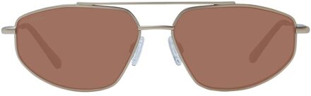Montego Zonnebril Gouden Montuur Bruin - One Size