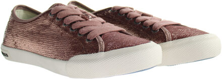 Monterey Rose Gold Woven Sequins Cambria Sneaker Pink Womens Schoenen Roze