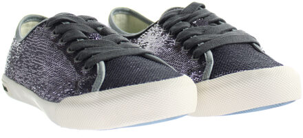 Monterey Sneaker Standaard Pewter Geweven Pailletten Paars Damesschoenen