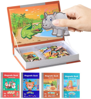 Montessori Baby Magnetic Book DIY Dress Up Toys Matching Game Kids Creativity Educational Toys For Children Montessori Materials