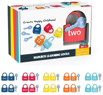 Montessori Baby Toys Math Match Unlock Game Color Early Learning Educational Toys For Children Learn to Unlock Montessori Games