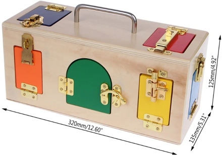 Montessori Colorful Lock Box Kids Children Educational Preschool Training Toys 95AE