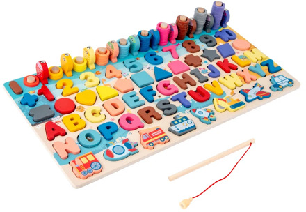 Montessori Educational Wooden Toys Children Busy Board Math Fishing Children's Wooden Preschool Montessori Toy Counting Geometry