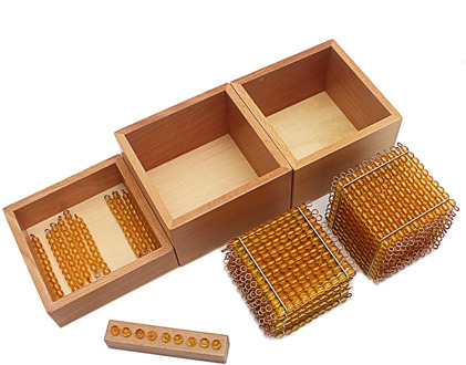 Montessori Kids Toy Baby Introduction to Decimal Symbols with Trays Beads Presenter Demo System Toy Preschool Brinquedos Juguets