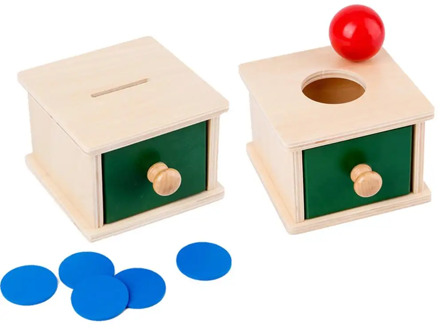 Montessori Preschool Material Object Permanent Storage Box With Tray Ball Practice Hand-eye Coordination Early Education Toys