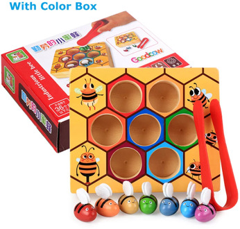 Montessori Toys Wooden Early Leaning Educatinal Toys Hardworking Bee Hive Games for Children Clip Toys shipping from Russian