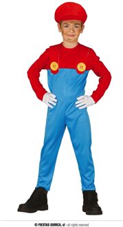 Monteur kostuum Mario Kind Multikleur - Print