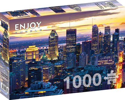 Montreal Skyline by Night, Canada Puzzel (1000 stukjes)