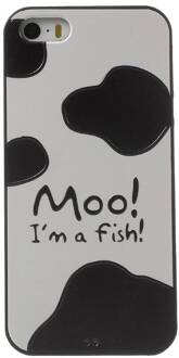 Moo im a fish iPhone SE/5/5S TPU hoesje