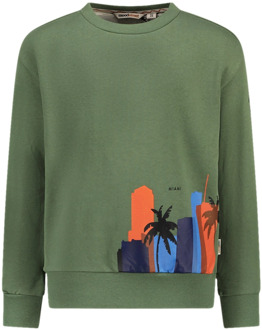 Moodstreet jongens sweater Army - 146-152