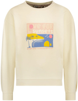 Moodstreet meisjes sweater Ecru - 122-128