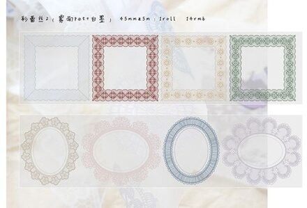 Moodtape Washi Tape Huisdier Transparantie Kant Golf Punt Tape Scrapbooking Album Diy Handgemaakte Decoratie Sticker Masking Tape Papier caileisi(2)