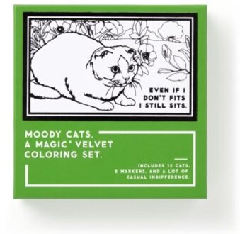 Moody Cats Magic Velvet Coloring Set - Brass Monkey