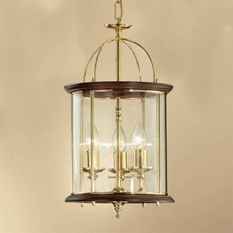 Mooi gevormde hanglamp Grazie helder, goud, bruin