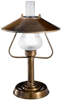 Mooi gevormde tafellamp Barchessa Wit, messing