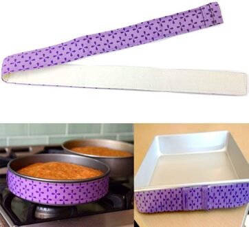 Mooie Cake Pan Paars Strips Bakken Zelfs Strip Riem Bakken Zelfs Vochtig Niveau Cake Bakken Tool Uniek Voor Familie bakken Tool