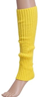 Mooie Candy Kleur Knit Winter Beenwarmers Knie Hoge Laars Sokken Voor Vrouwen geel