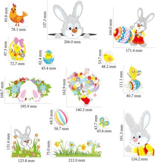 Mooie Cartoon Kinderen Bunny Sticker Muur Sticker Raamsticker Cartoon Home Decor Voor Kinderkamer Muurstickers # T2P