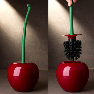Mooie Cherry Vorm Toilet Borstel Toiletborstel & Houder Set Mooie Cherry Vorm Wc Borstel