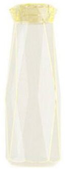 Mooie Creatieve Diamant Water Cup Glas Cup 401-500ml Loodvrij Hittebestendige Draagbare Drinkwater XH8Z geel