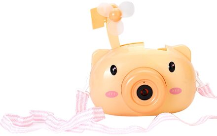 Mooie Dieren Bubbels Kids Elektrische Muziek Fans Bubble Maker Varkens Grappig Led Bubble Machine Speelgoed 70Ml Met Zoete Muziek voor Kids geel