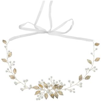 Mooie Elegante Vrouwen Parel Riem Riem Elastische Gesp Parel Ketting Riem Vrouwelijke Meisjes Jurk Crystal Strap Goud