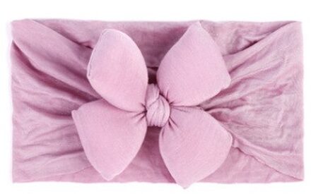 Mooie Elestic Hoofdbanden Baby Girl Hoofddeksels Haarband Voor Meisje Haarband Tulband Kids Headware Baby Haar Ornamenten Bebes Accesorios licht paars