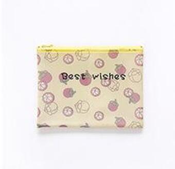 Mooie Granaatappel Citroen Mangosteen Watermeloen Platte Pen Potlood Case Organizer voor Document Bestand Zak Map A5 Mangosteen