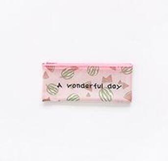 Mooie Granaatappel Citroen Mangosteen Watermeloen Platte Pen Potlood Case Organizer voor Document Bestand Zak Map B6 watermeloen