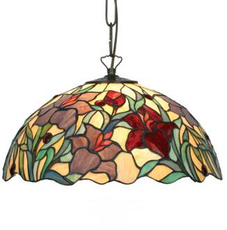 Mooie hanglamp Athina 1-lichts Bruin, bont